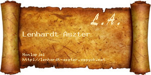 Lenhardt Aszter névjegykártya